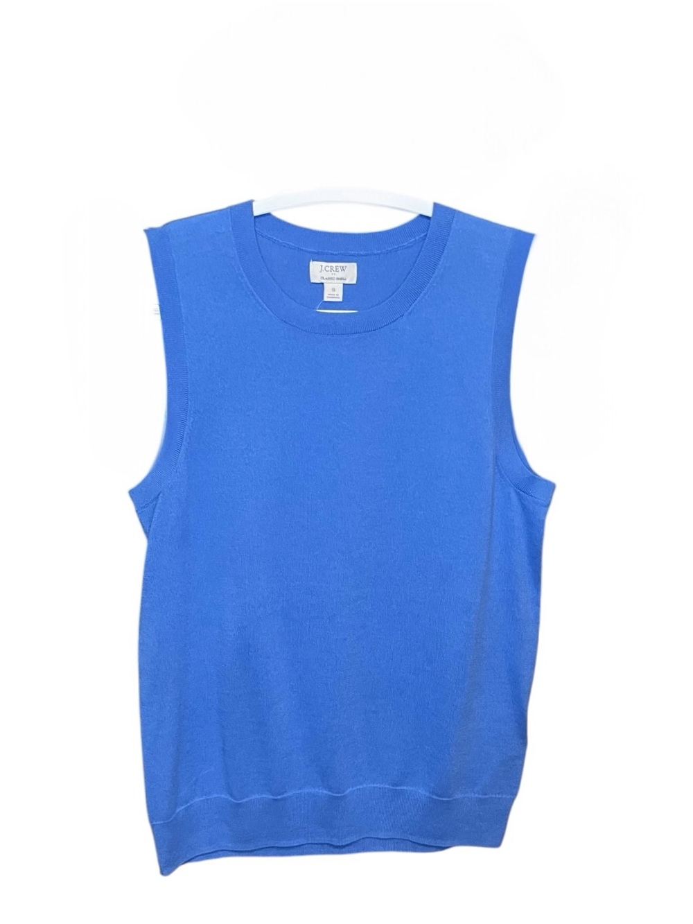 J. Crew Factory Blue Cotton Vest NWT Small